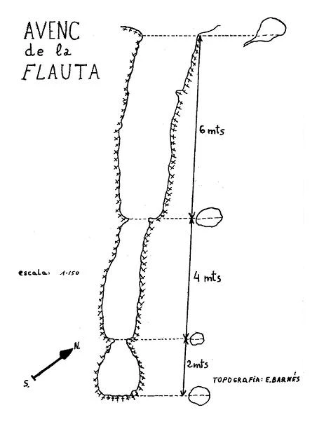 Topografía de FLAUTA, AVENC DE LA (2 de 2)