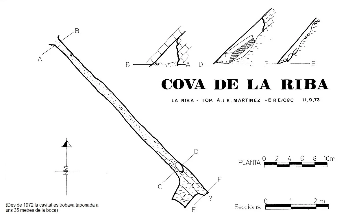 Topografia de RIBA, COVA DE LA (1 de 2)