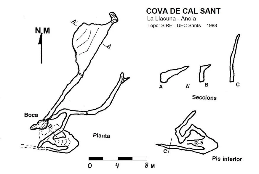 Topografía de CAL SANT, COVA DE (1 de 2)