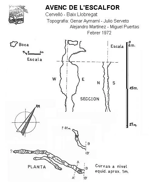 Topografia de ESCALFOR, AVENC DE L' (2 de 2)