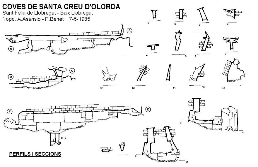 Topografia de SANTA CREU D'OLORDA, COVES DE (1 de 3)