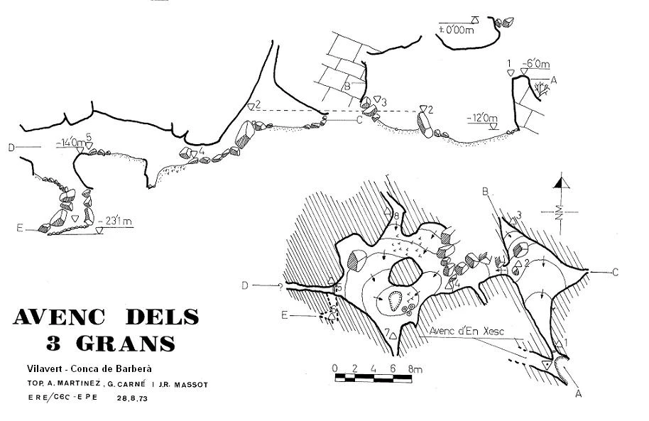 Topographie de TRES GRANS - XESC, AVENCS DELS (2 sur 2)