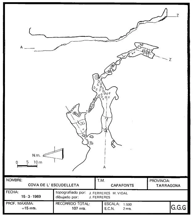 Topographie de GRÈVOL, COVA DEL (1 sur 2)