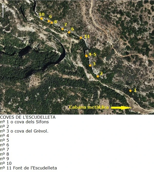Topographie de GRÈVOL, COVA DEL (2 sur 2)