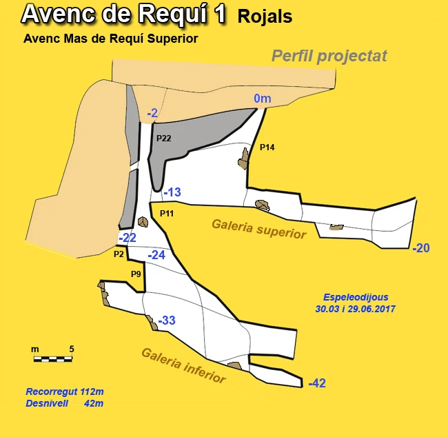 Topographie de REQUÍ, AVENC Nº1 DE (1 sur 2)