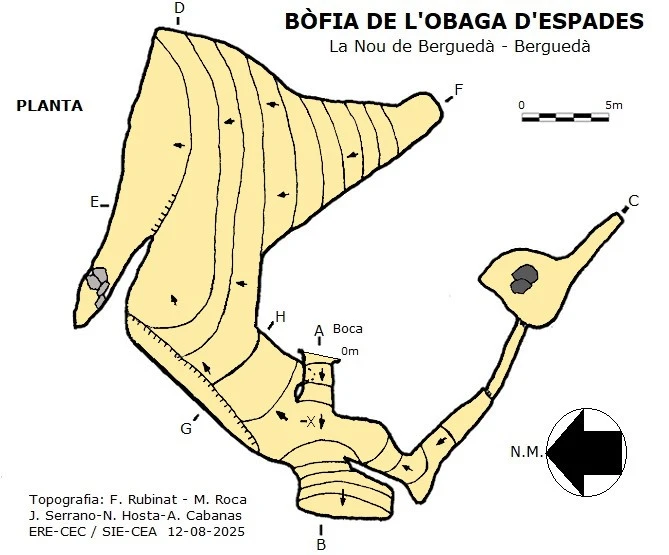 Topografía de OBAGA D'ESPADES, BÒFIA DE L' (1 de 2)