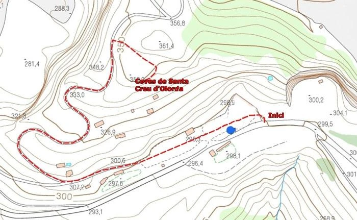 Topografia de SANTA CREU D'OLORDA, COVES DE (2 de 3)