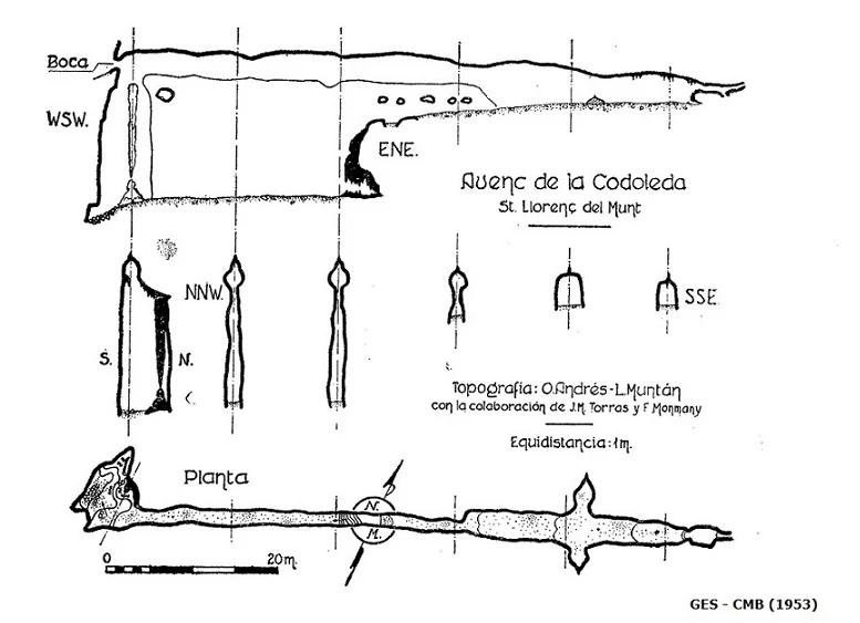 Topografía de CODOLEDA, AVENC DE LA (1 de 2)