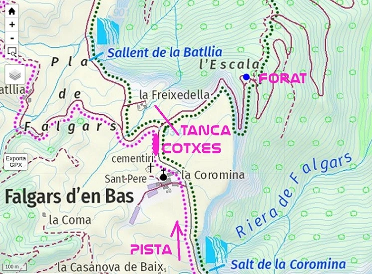 Topografia de FALGARS, CAVORCA DE (2 de 2)