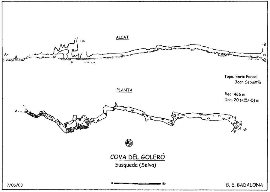 Topographie de GOLERÓ, COVA DEL (1 sur 2)