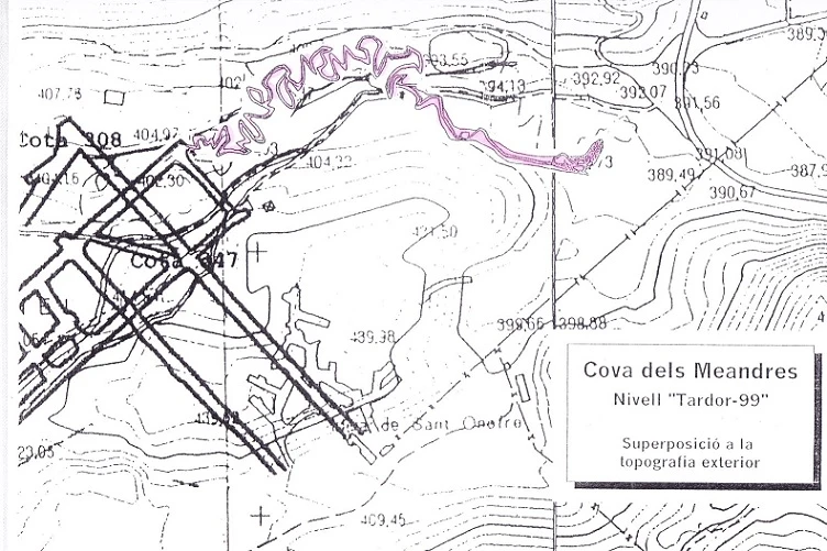 Topografía de MEANDRES DE SAL, COVA DELS (1 de 2)