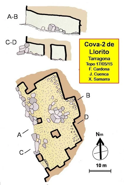 Topographie de LLORITO, COVES DEL (3 sur 5)