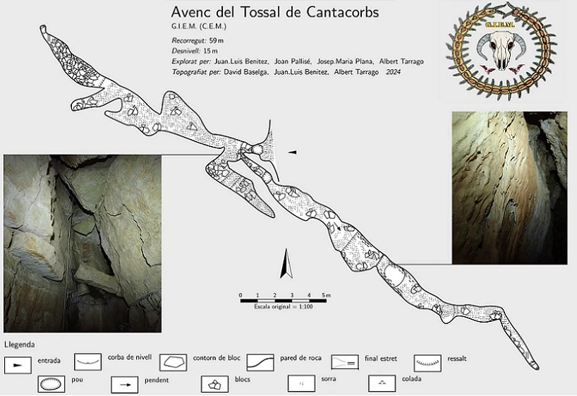Topografia de TOSSAL DE CANTACORBS, AVENC DEL (1 de 1)