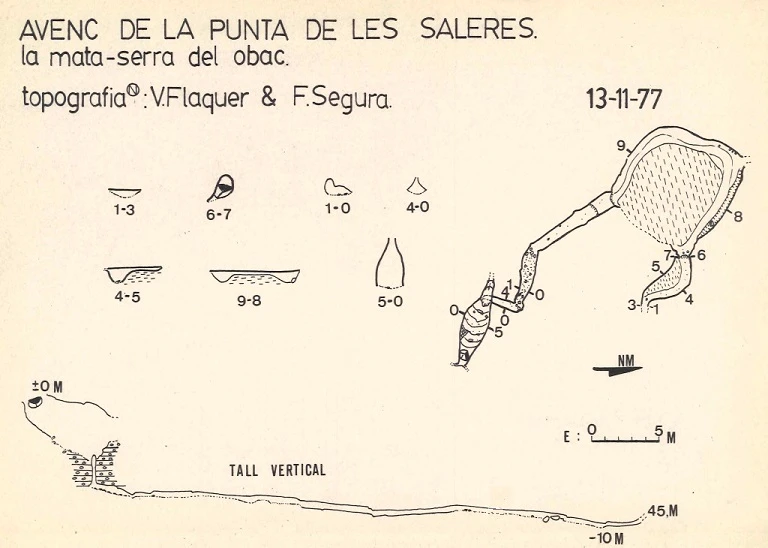 Topografia de PUNTA DE LES SALERES, AVENC DE LA (1 de 1)