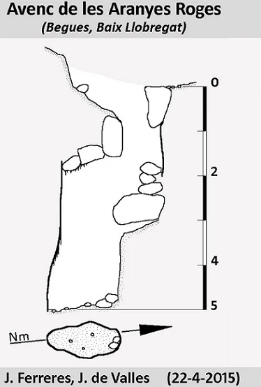 Topografía de ARANYES ROGES, AVENC DE LES (1 de 1)