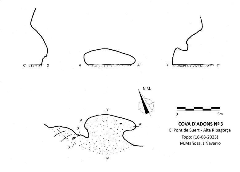 Topographie de ADONS, COVES D' (2 sur 2)