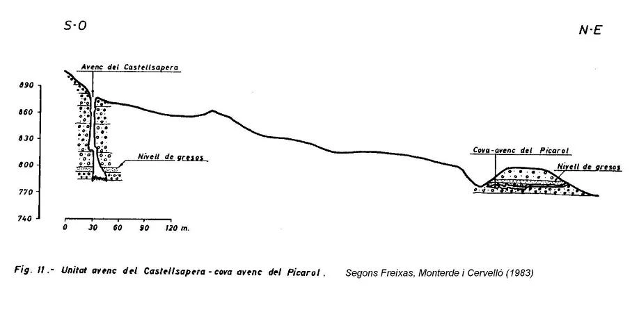 Topografia de PICAROL, COVA-AVENC DEL (2 de 2)