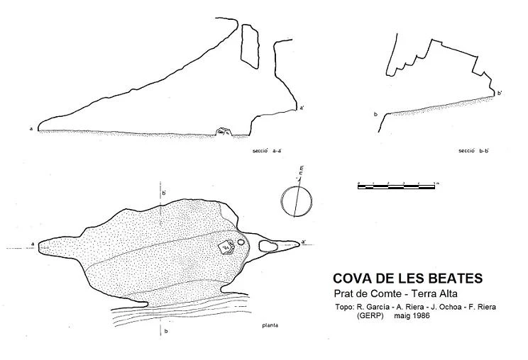 Topografia de BEATES,  COVA DE LES (1 de 1)