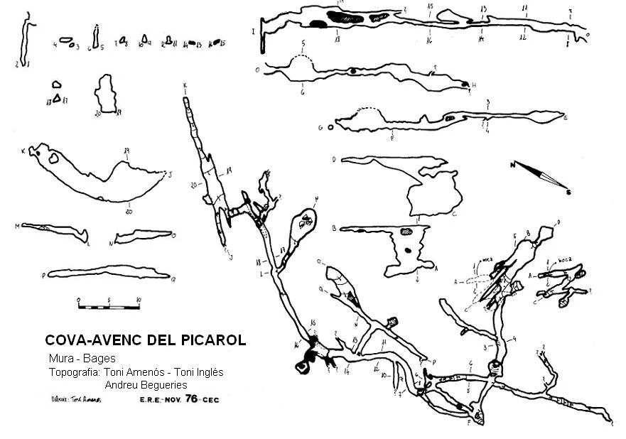 Topografia de PICAROL, COVA-AVENC DEL (1 de 2)