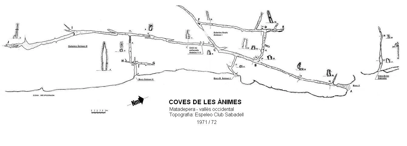Topografia de ÀNIMES, COVES DE LES (1 de 2)