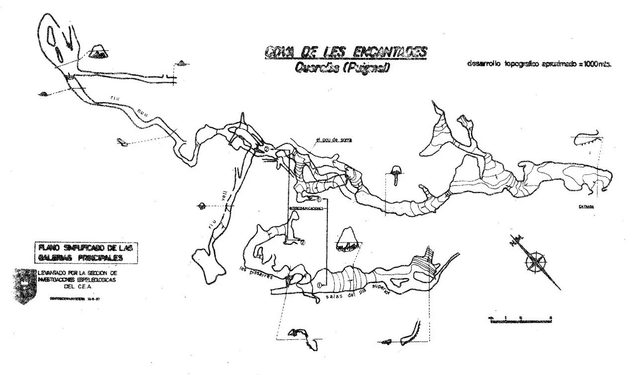 Topografía de ENCANTADES, COVA DE LES (1 de 1)