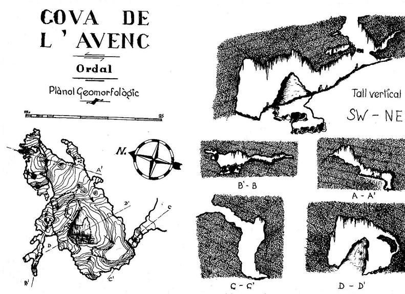 Topografía de PLA DE COMES,  COVA - AVENC DEL (2 de 2)