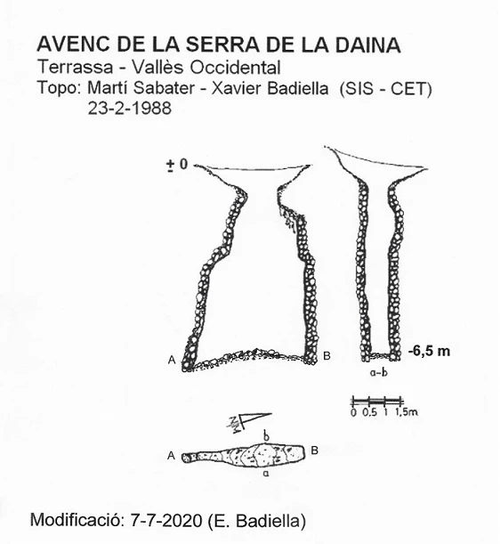 Topografia de SERRA DE LA DAINA, AVENC DE LA (1 de 1)