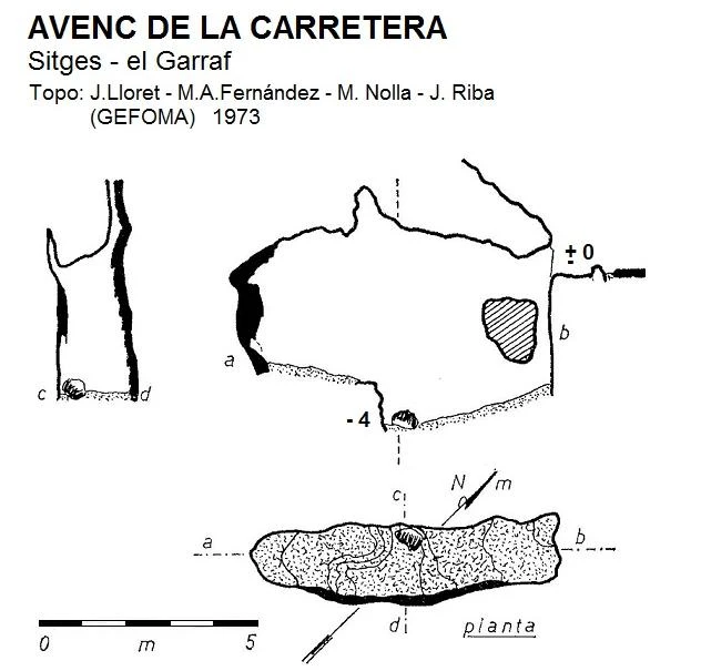 Topographie de CARRETERA, AVENC DE LA (1 sur 1)