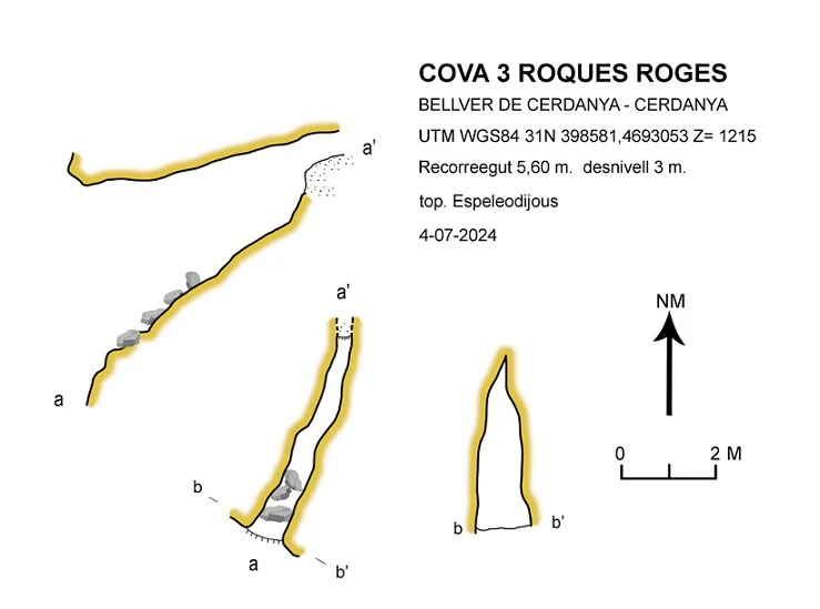 Topografia de ROQUES ROGES, COVA Nº3 DE (1 de 1)