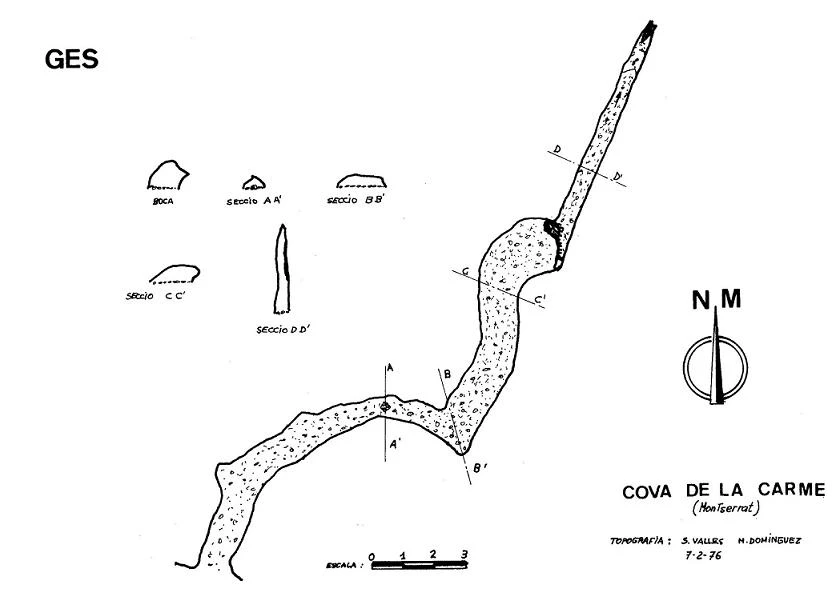 Topographie de CARME, COVA DE LA (2 sur 2)
