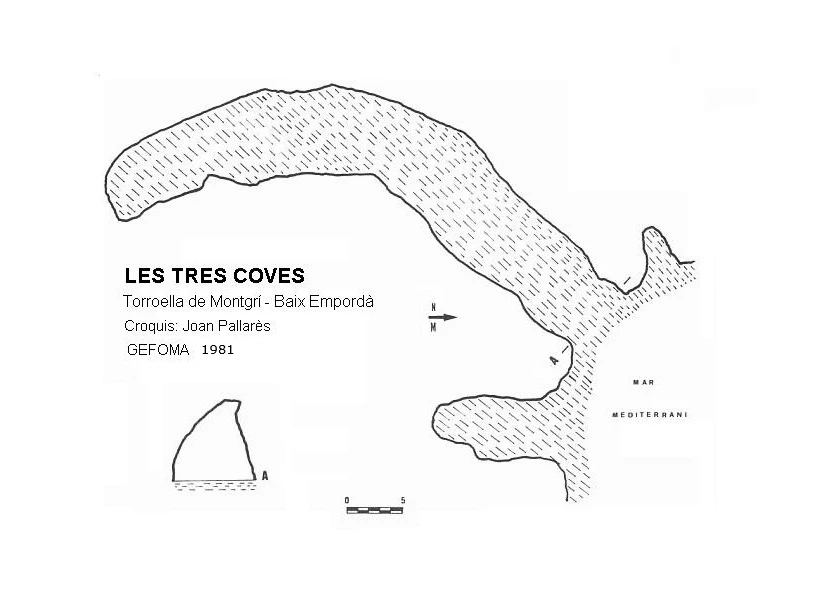 Topografia de VETES - FRARE, SISTEMA COVES DE LES (3 de 4)