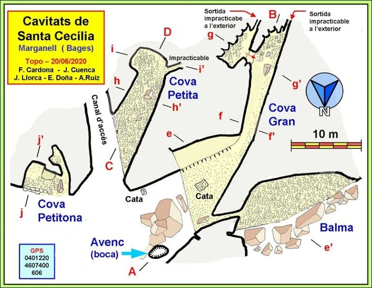 Topographie de SANTA CECÍLIA, COVES DE (1 sur 3)