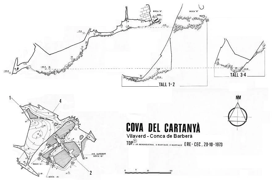 Topografía de CARTANYÀ, COVA (1 de 2)