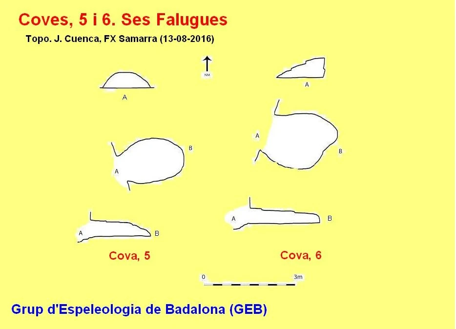 Topografía de FALUGUES, COVES DE SES (2 de 2)