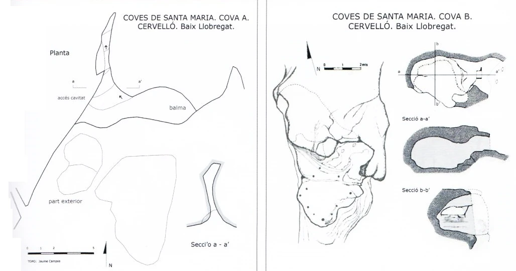 Topographie de SANTA MARIA, COVES DE (1 sur 1)