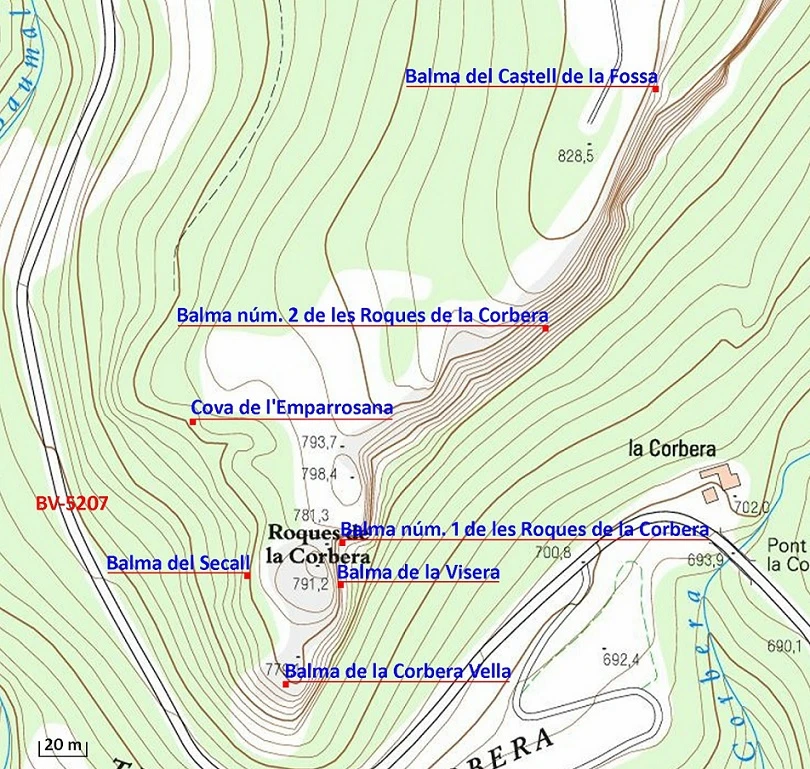 Topografía de SECALL, BALMA DEL (2 de 2)