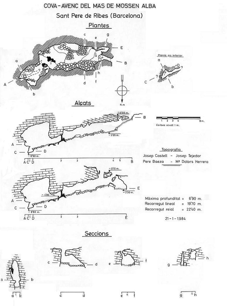 Topografía de MAS DE MOSSÈN ALBA, AVENC DEL (2 de 2)