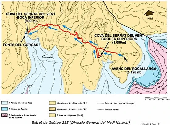 Topographie de SERRAT DEL VENT, COVA DEL (2 sur 2)