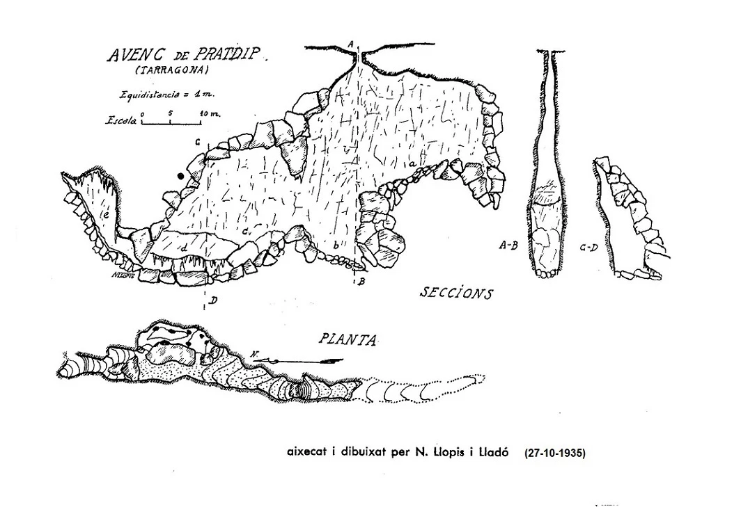 Topografia de PRATDIP, AVENC DE (1 de 2)