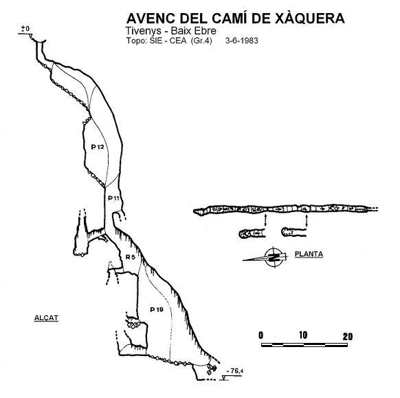 Survey of CAMÍ DE XÀQUERA, AVENC DEL (2 of 3)