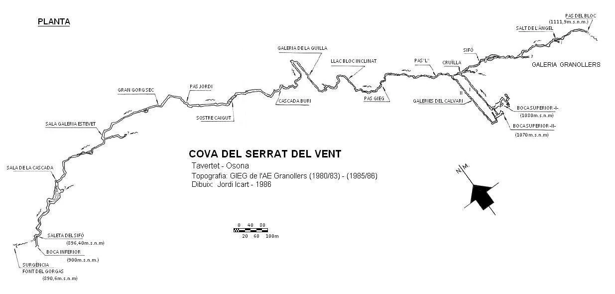 Topographie de SERRAT DEL VENT, COVA DEL (1 sur 2)