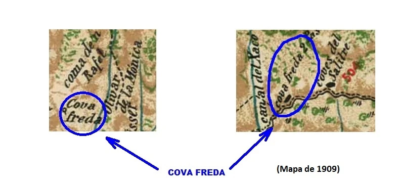 Topografía de FREDA DEL FRARE DE BAIX, COVA (1 de 1)