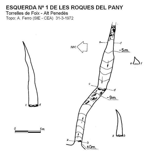 Topografía de ROQUES DEL PANY, ESQUERDA Nº1 DE LES (1 de 1)