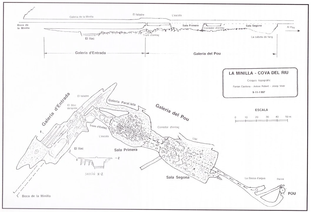 Topographie de RIU, COVA DEL (1 sur 2)