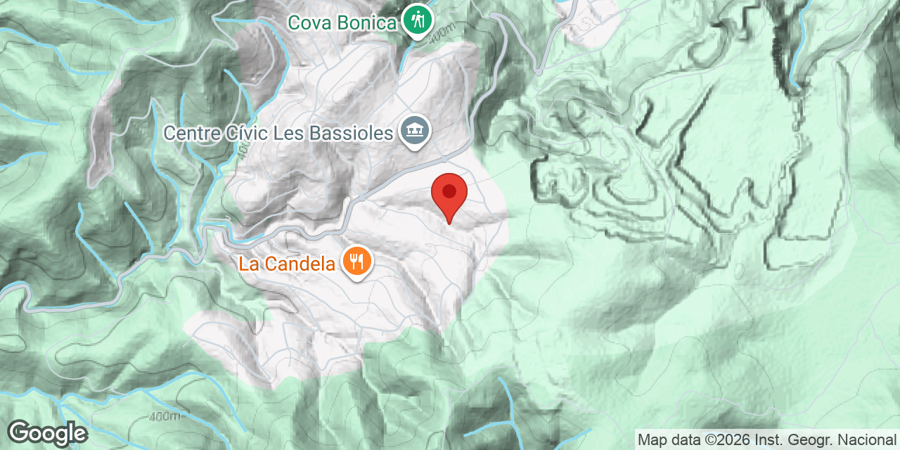 Mapa de situació de PLA DE BASSIOLES,  AVENC DEL