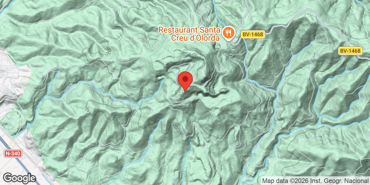 Mapa de situació de SANTA CREU D'OLORDA, COVES DE