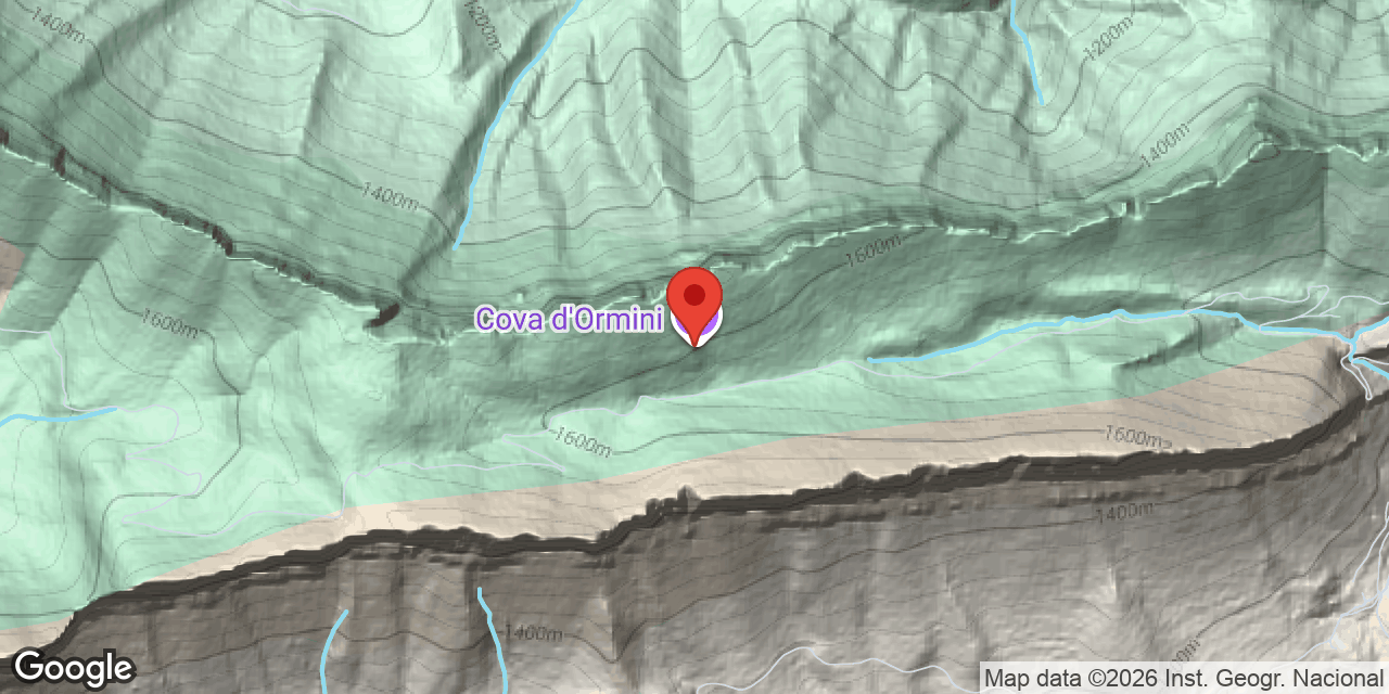 Mapa de situació de ORMINI, COVA DE L'