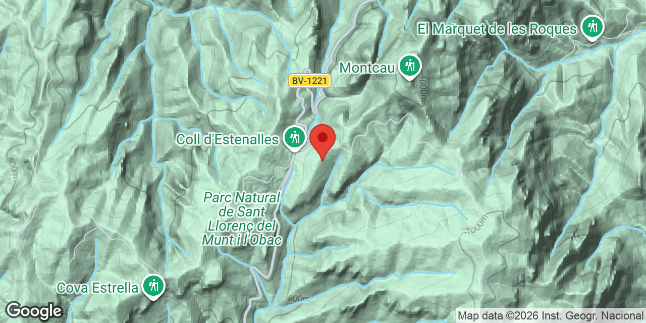 Carte de situation de MONTCAU, AVENC DEL