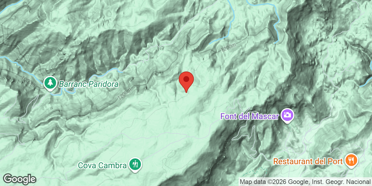 Mapa de situació de TRONADA, AVENC DE LA