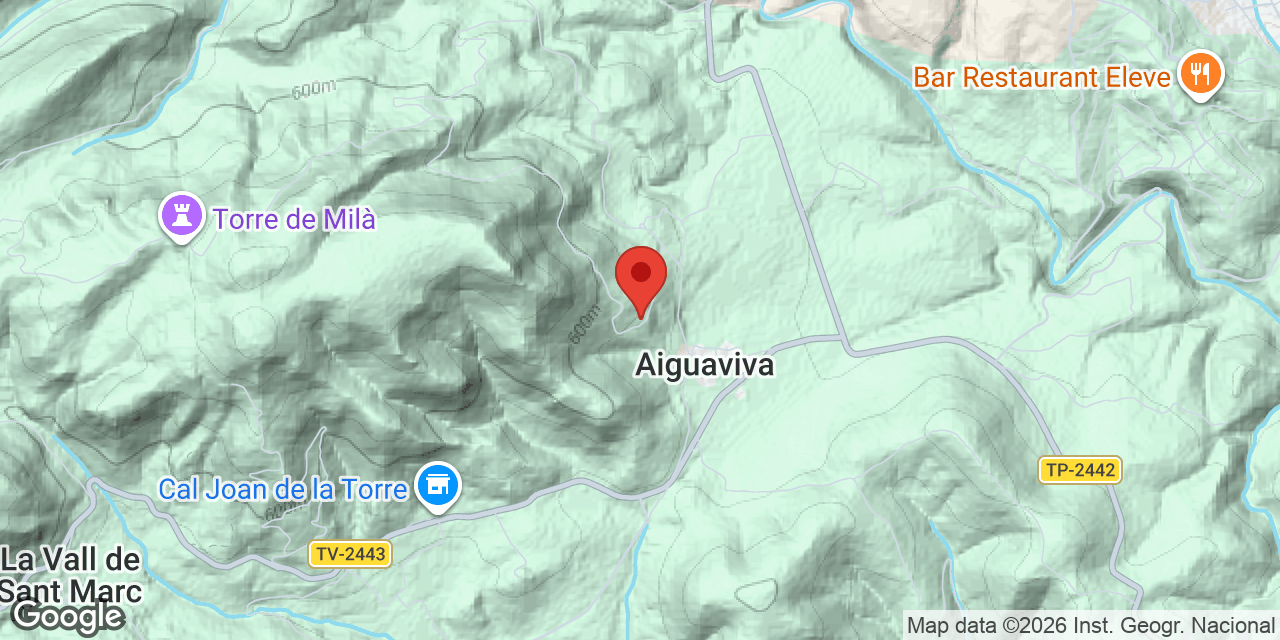 Location map of PINYERETS DE BAIX, AVENC DELS